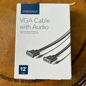 New sealed Insignia VGA Cable with audio 12’